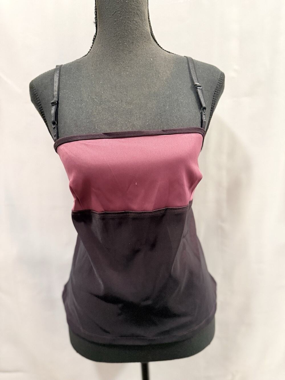 Rampage Y2K Pink & Black Color Block Cami Tank Top Women’s Large